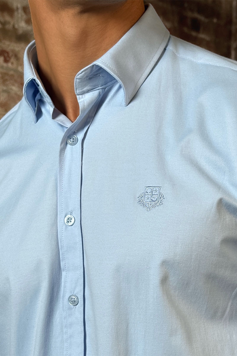 Loro Piana Мужская рубашка голубого цвета