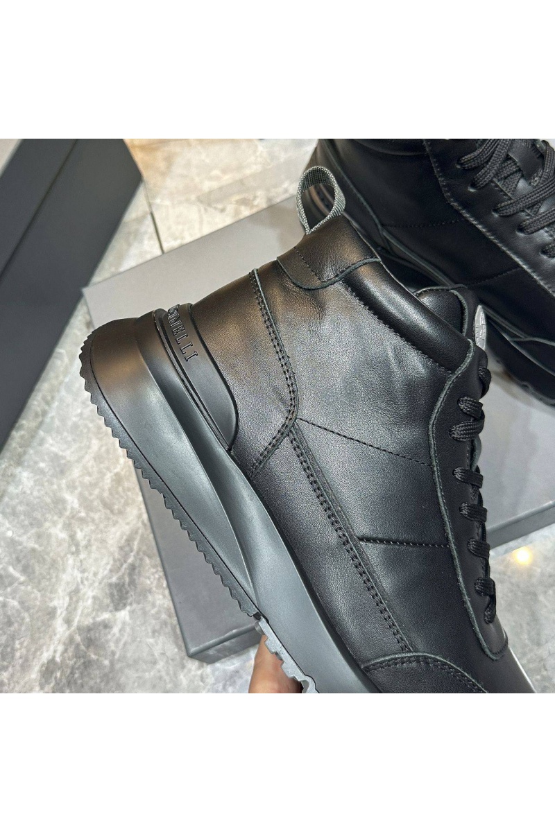 Brunеllо Сuсinеlli Кожаные кроссовки с мехом high-top - Black