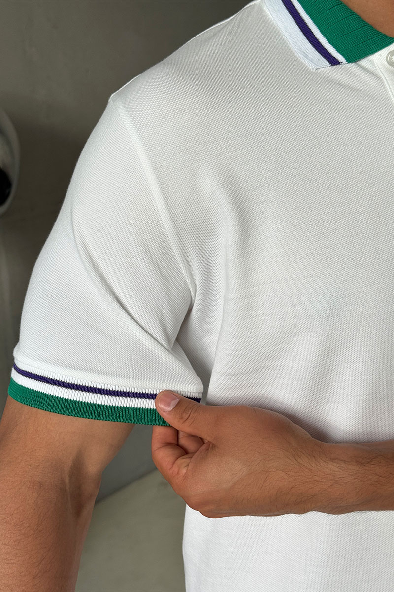 Casablanca Поло белого цвета logo-emblem