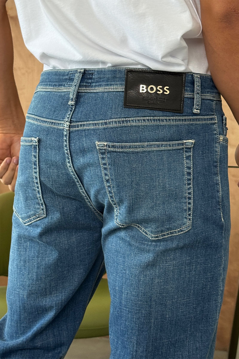 Hugо Воss Мужские синие джинсы relaxed fit