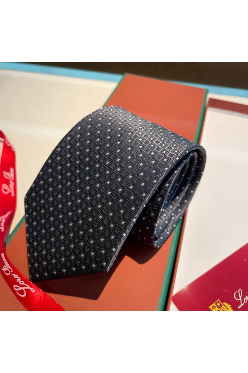 Loro Piana Галстук geometric logo-print premium - Black