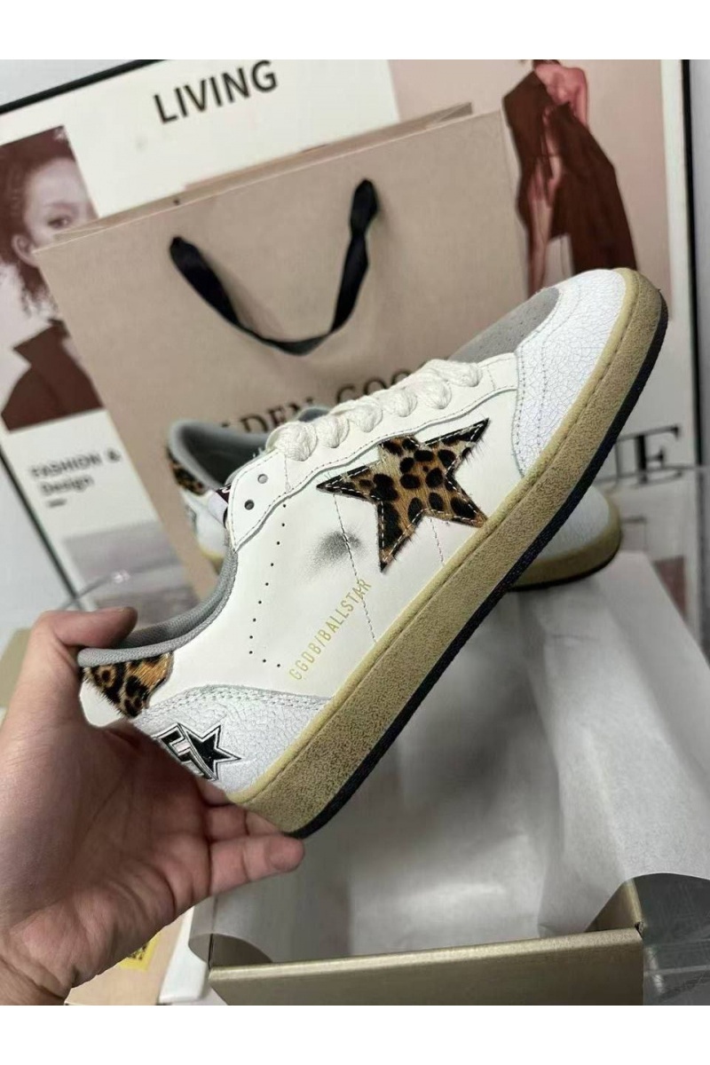 Designer Clothing Женские кожаные кроссовки Golden Goose Super Star premium