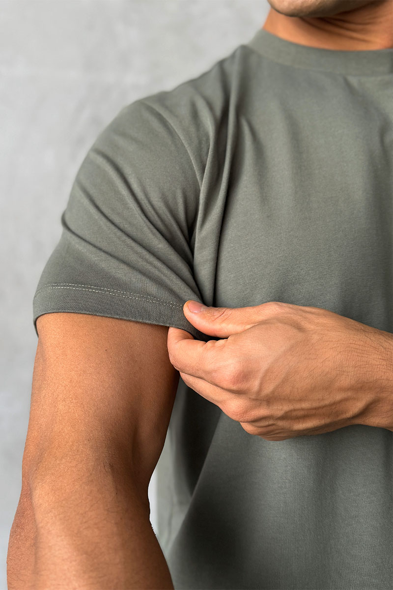 Prada Мужская футболка logo-plaque - Khaki