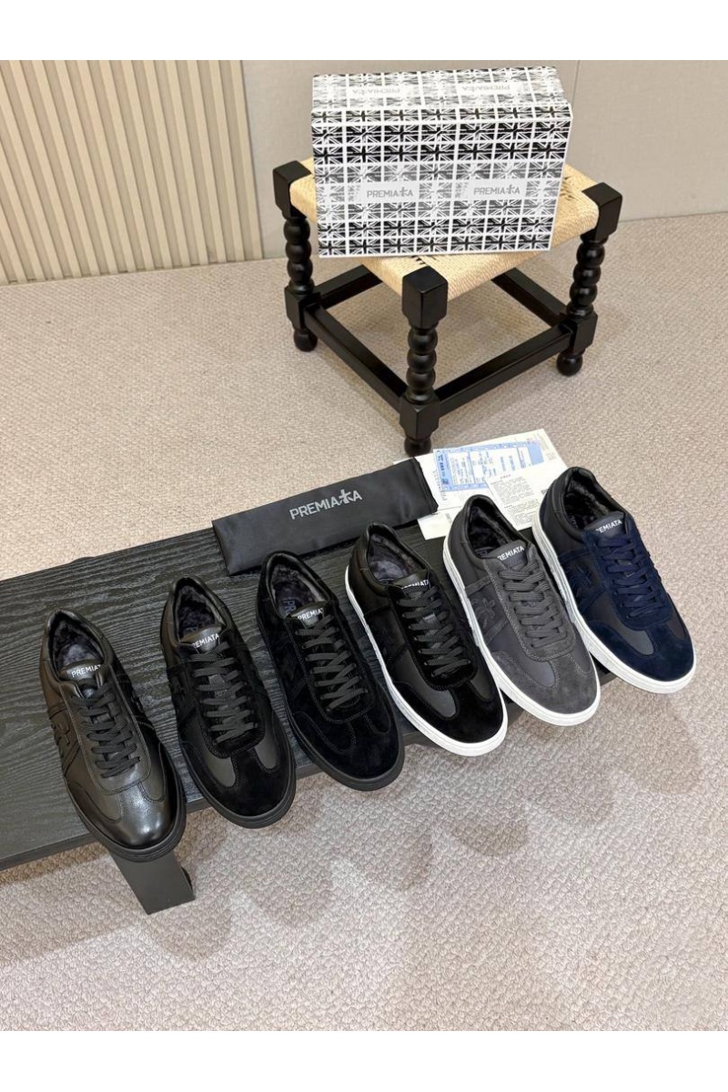 Premiata Комбинированные кроссовки с мехом Bonnie