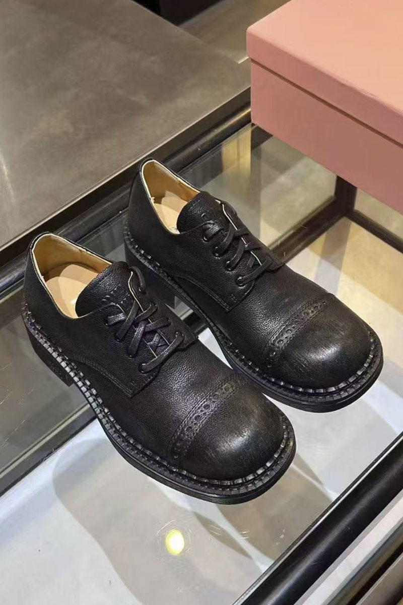 MIU MIU Женские кожаные ботинки дерби 