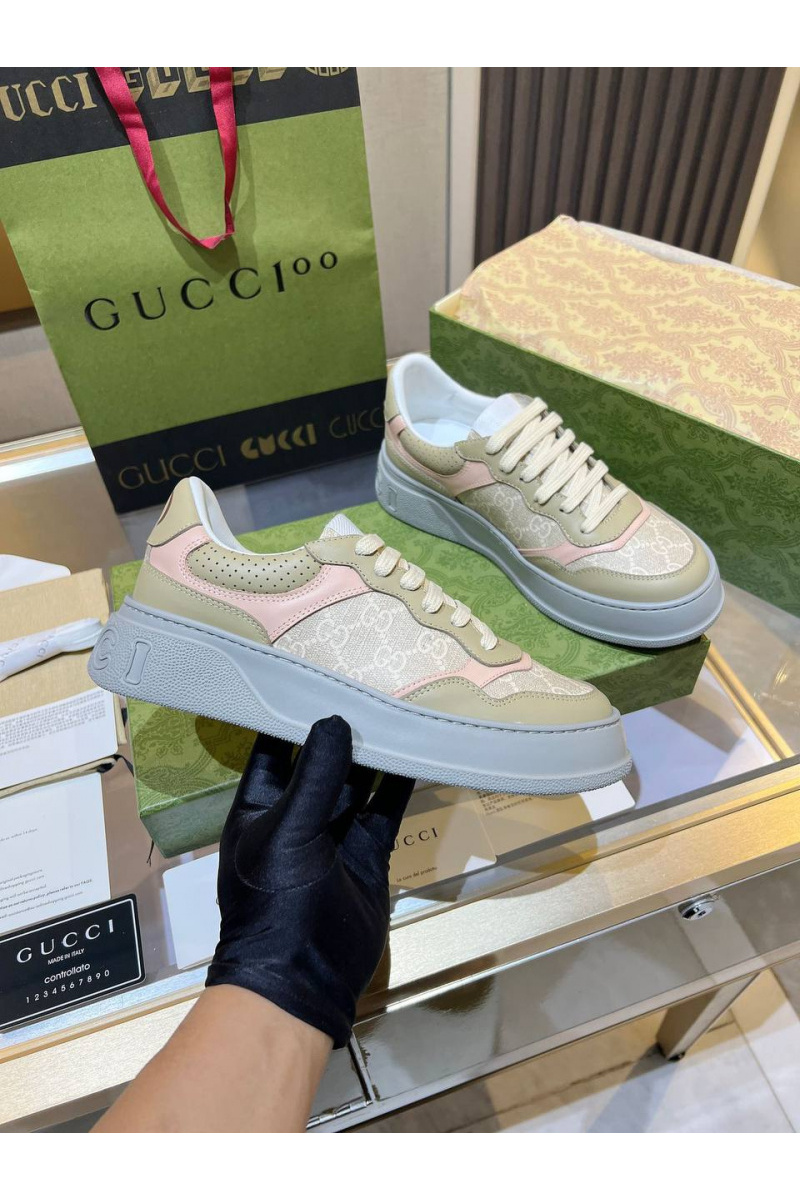 Gucci Женские кроссовки Chunky B Premium - Beige / Grey