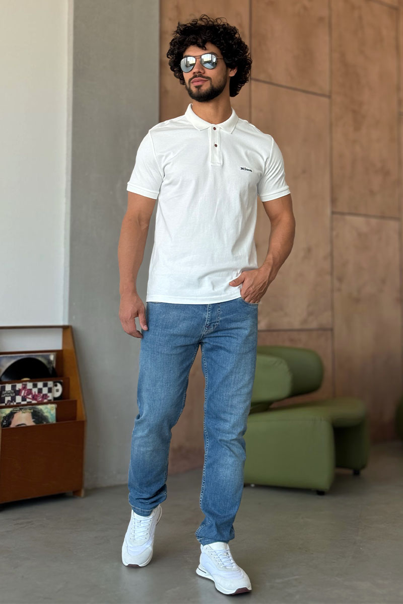 Kiton Мужские синие джинсы 