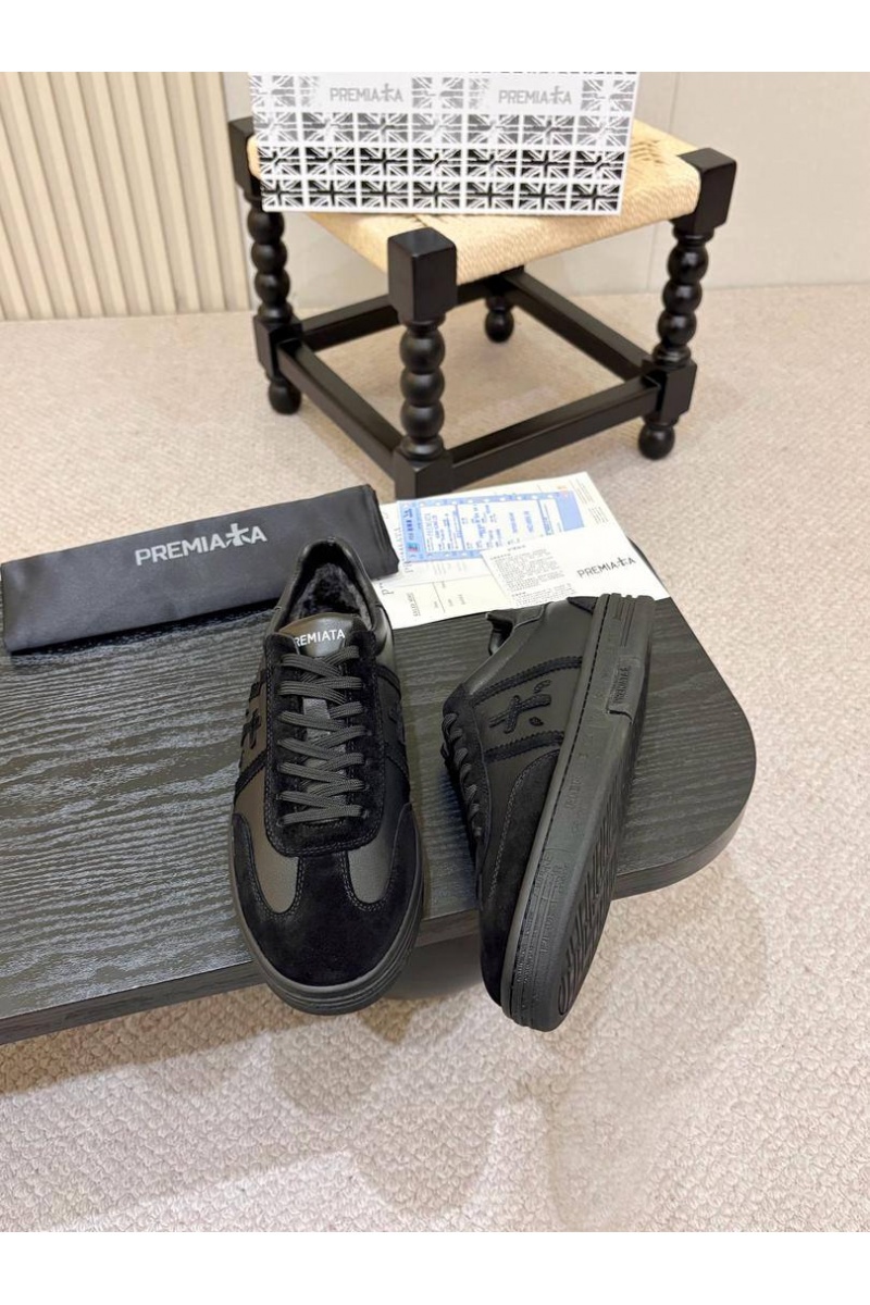 Premiata Комбинированные кроссовки с мехом Bonnie