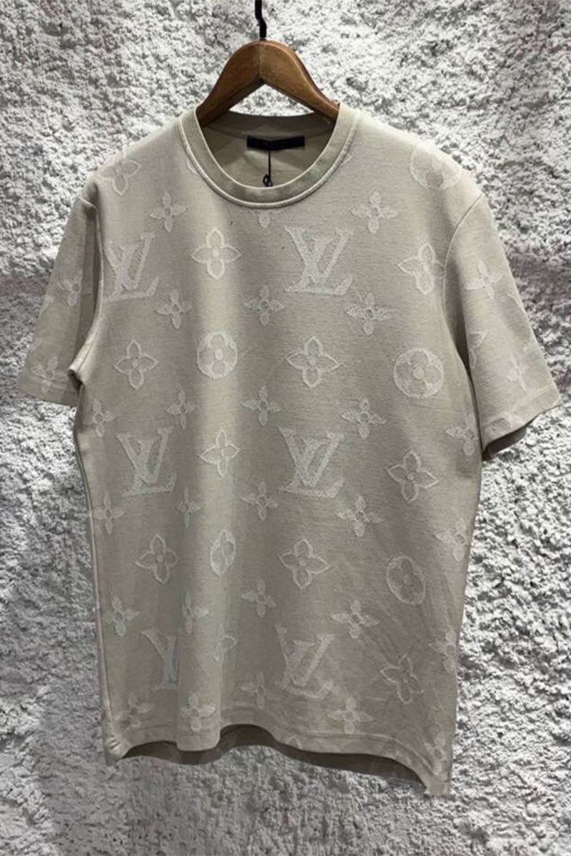 Lоuis Vuittоn Бежевая оверсайз футболка Monogram