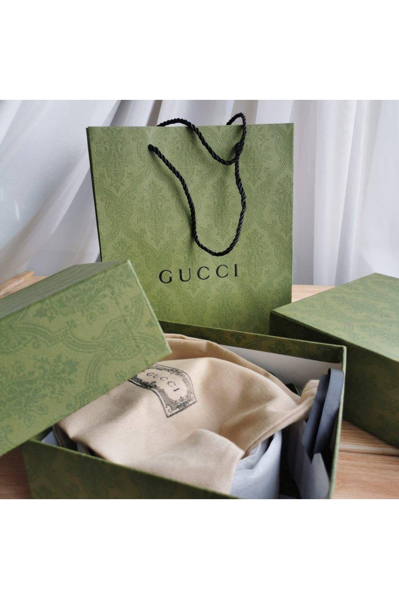 Gucci Двусторонний ремень GG Monogram - Gold (ширина 4 см, длина 80 / 85 см)