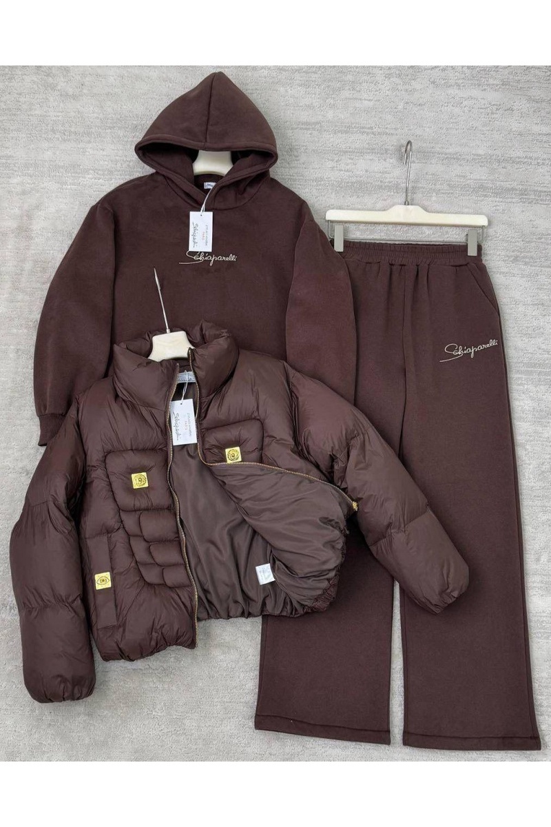 Schiaparelli Женский костюм тройка на флисе premium - Brown