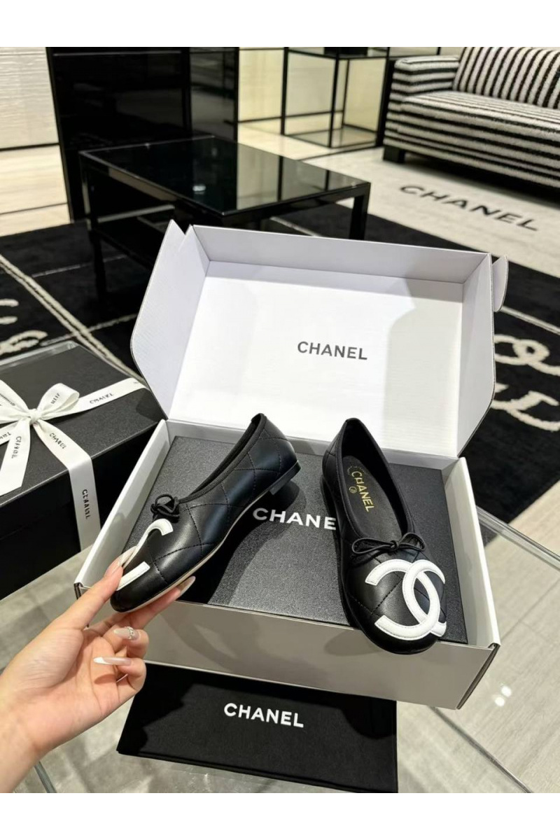 Chаnеl Женские кожаные балетки Ballerines premium