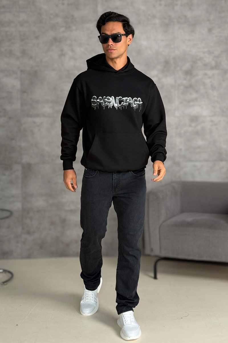 Balenciaga Худи чёрного цвета Slime logo-print