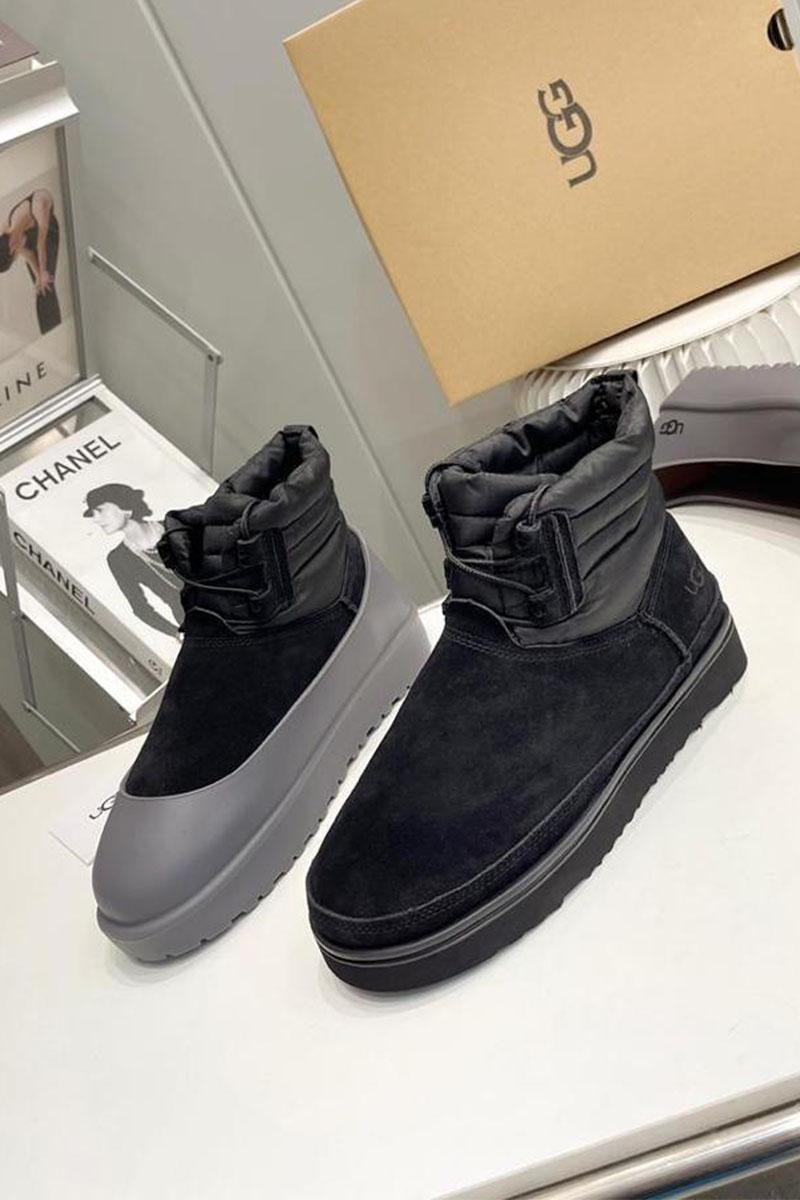 UGG Ботинки с мехом Classic Mini Lace-Up - Black