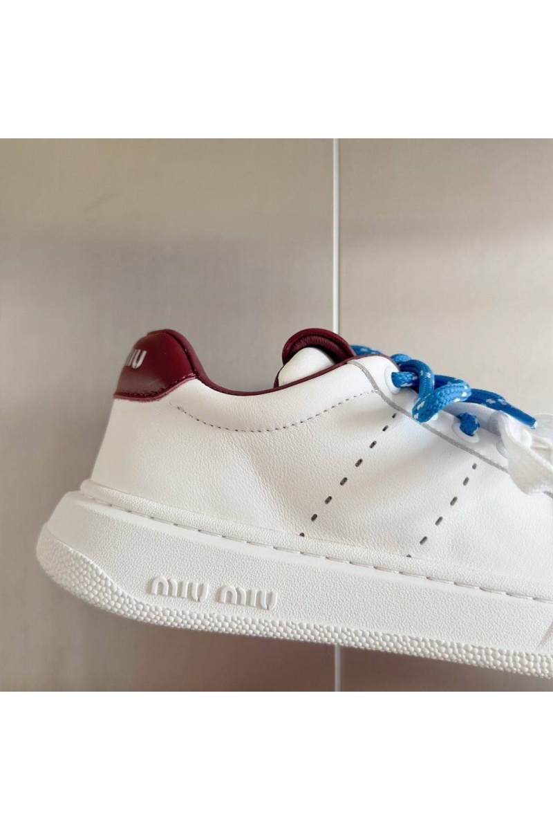 MIU MIU Женские кроссовки   Premium - White / Red