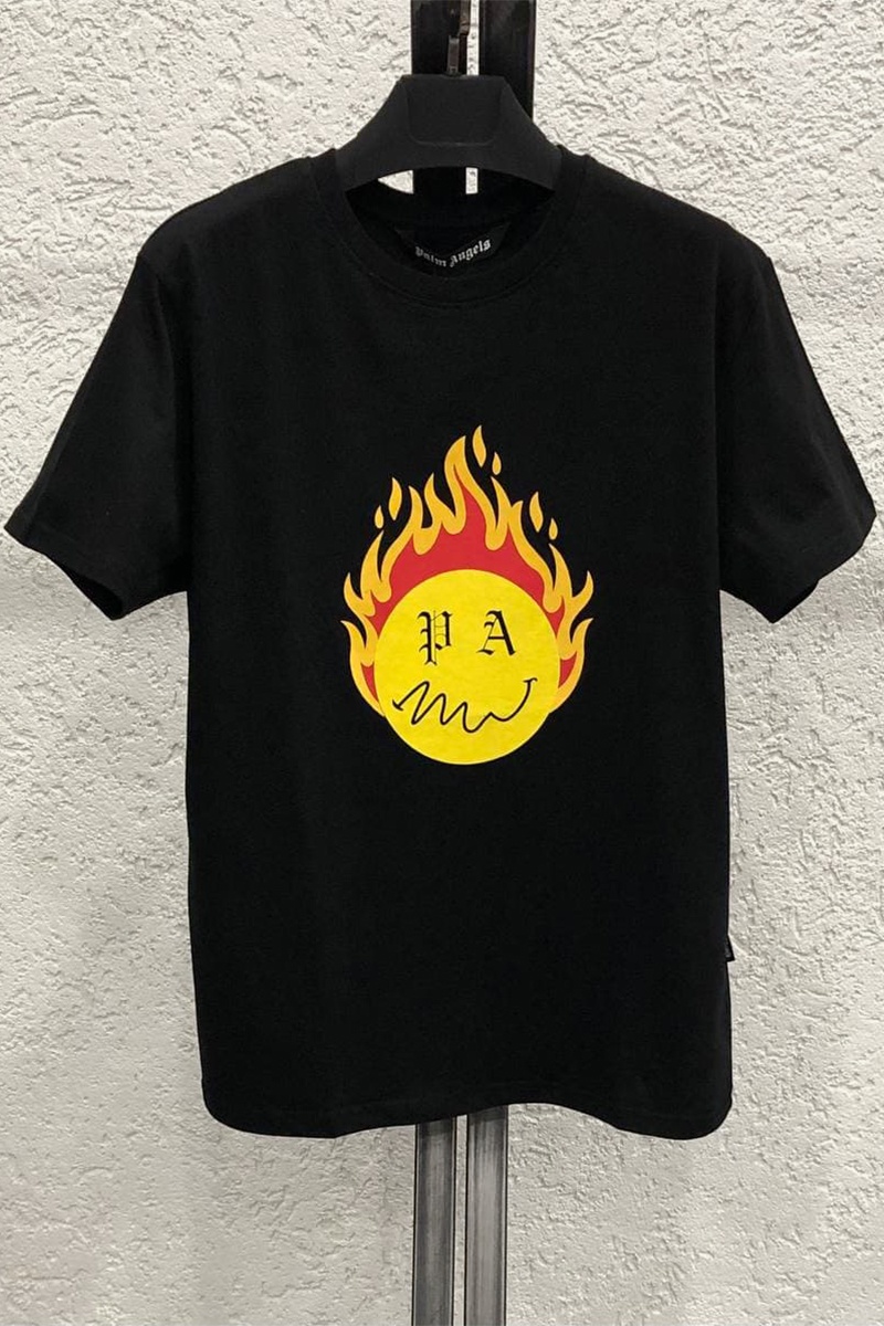 Palm Angels Оверсайз футболка "Burning Head" - Black