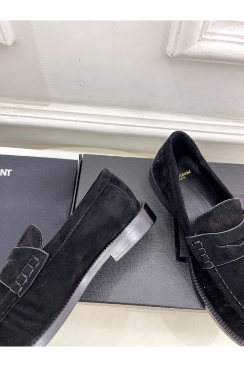 Yves Saint Laurent Женские замшевые лоферы premium