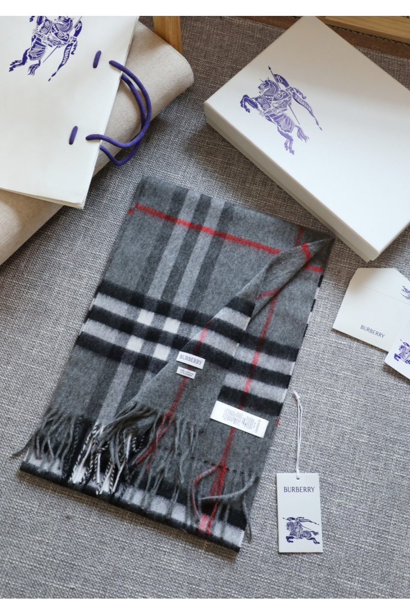 Burberry Шарф two-tone Check premium 168x30 см - Grey