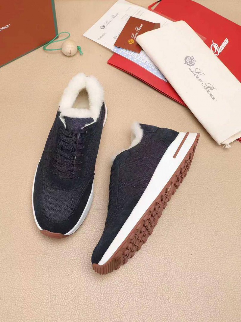 Loro Piana Кроссовки с мехом Week End Walk Evo 