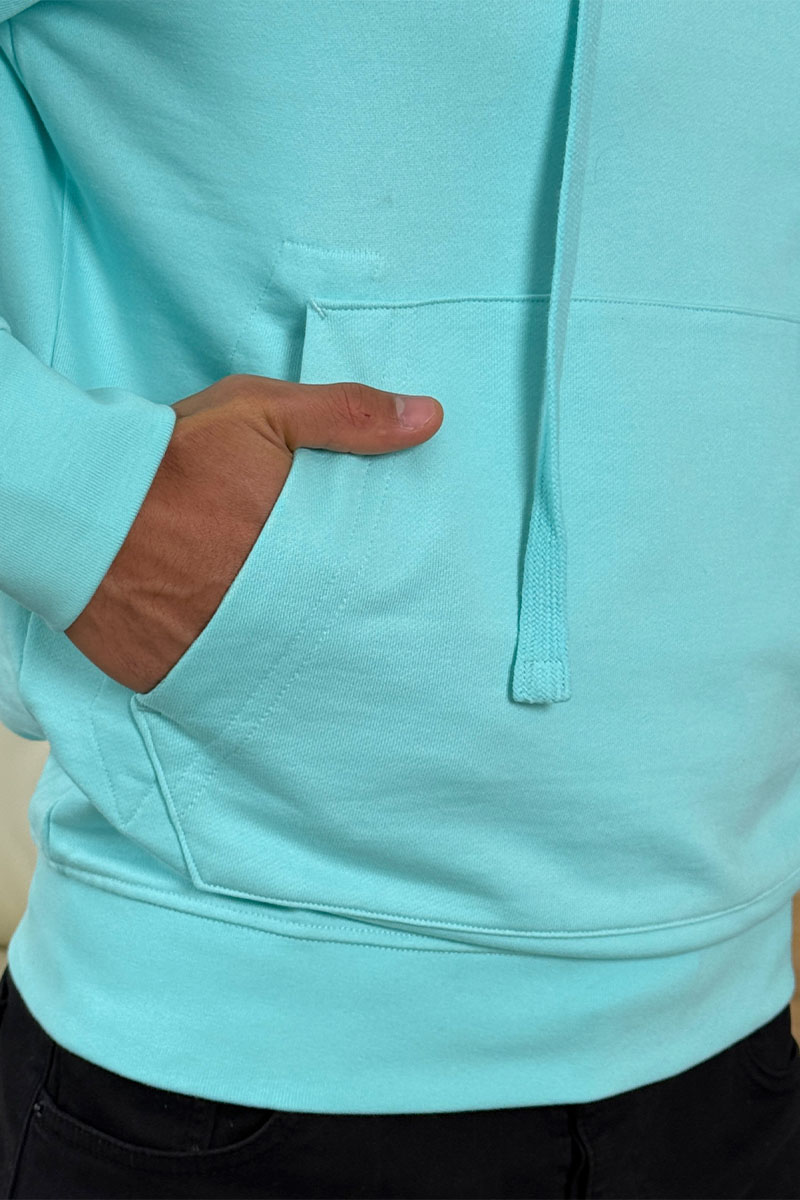 Stone Island Мужское худи бирюзового цвета Compass-patch