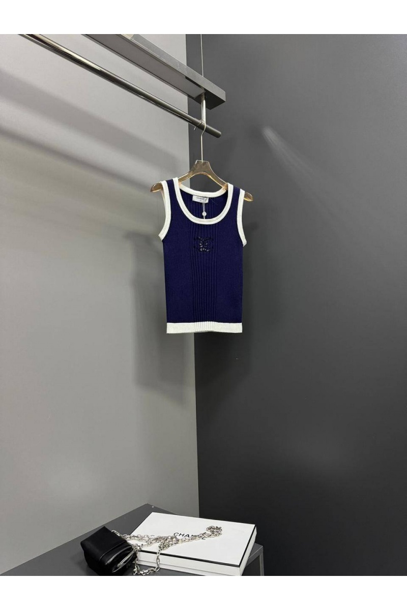 Chаnеl Женская майка premium - Navy
