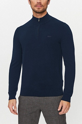 Мужской джемпер quarter zip - Navy 