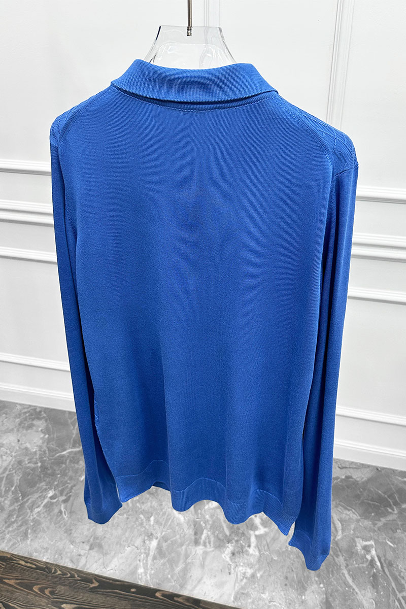 Zilli Поло с длинным рукавом zip-up - Blue