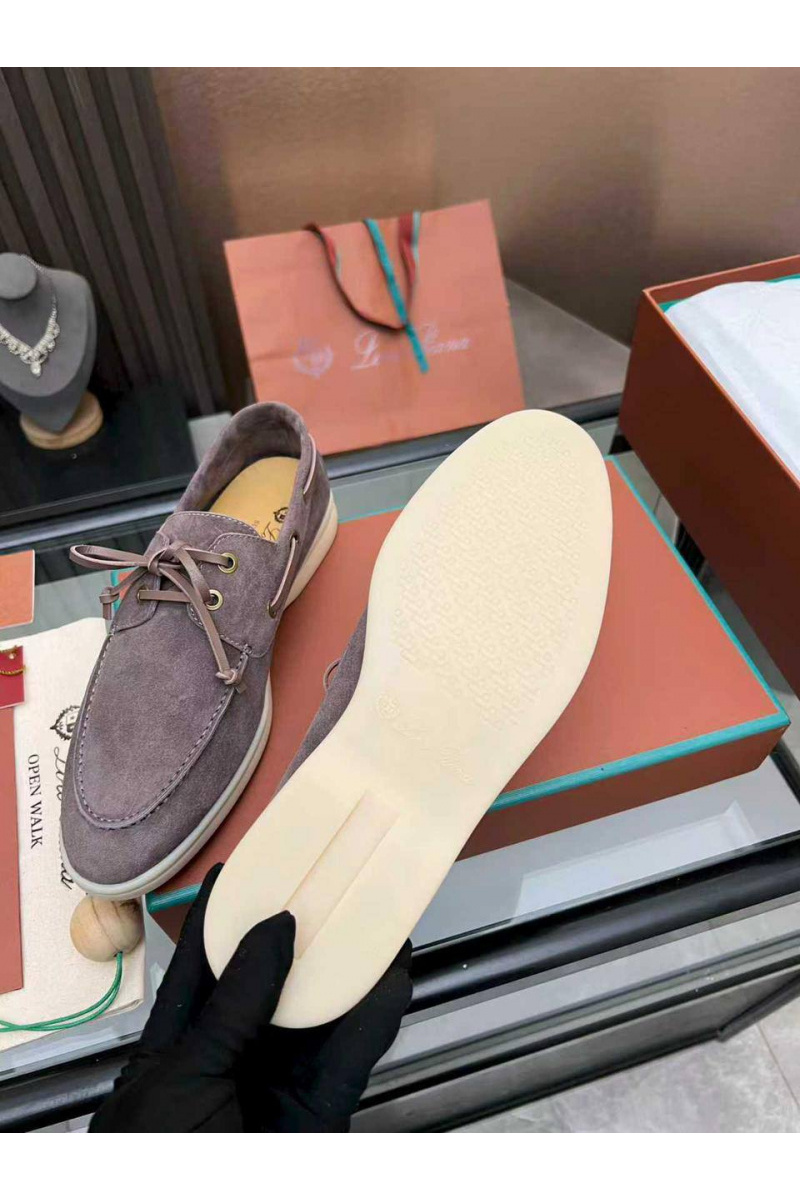 Loro Piana Женские замшевые лоферы premium