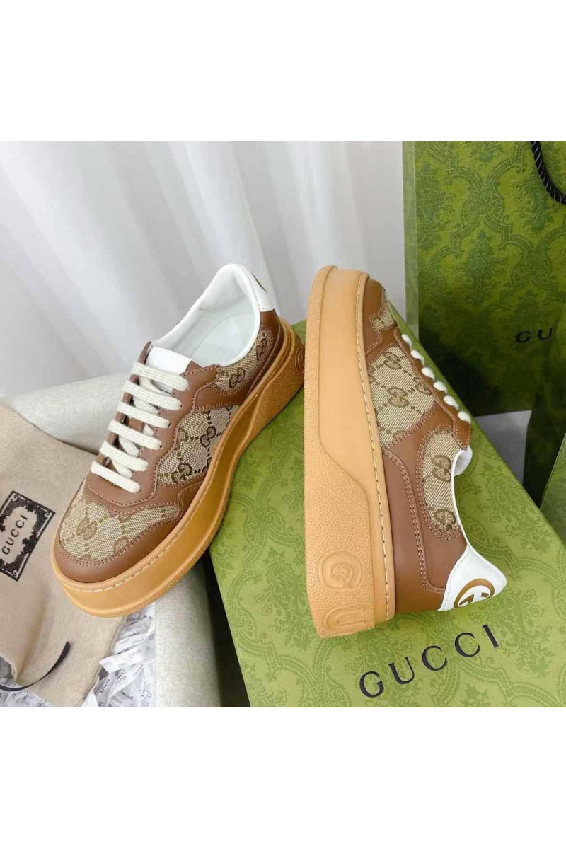 Gucci Женские кроссовки GG Chunky B - Brown