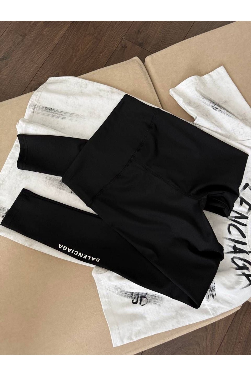 Balenciaga Женские черные леггинсы premium