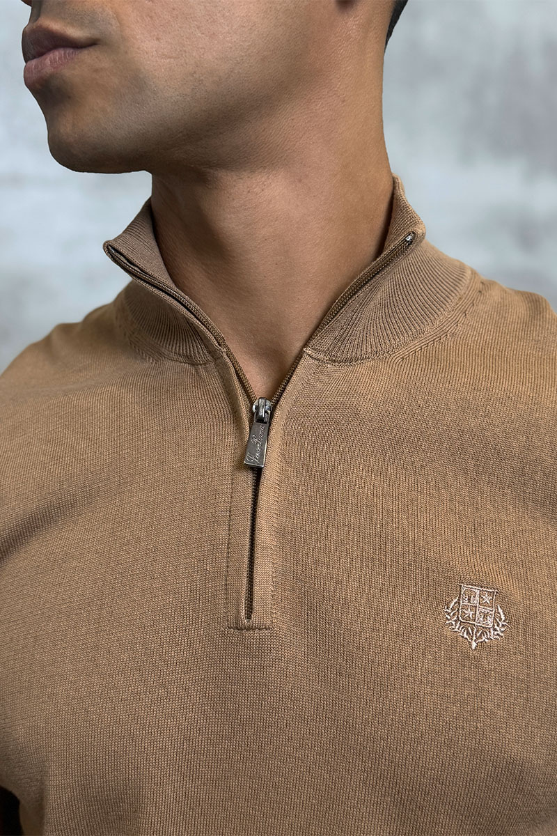 Loro Piana Мужская кофта zip neck - Brown