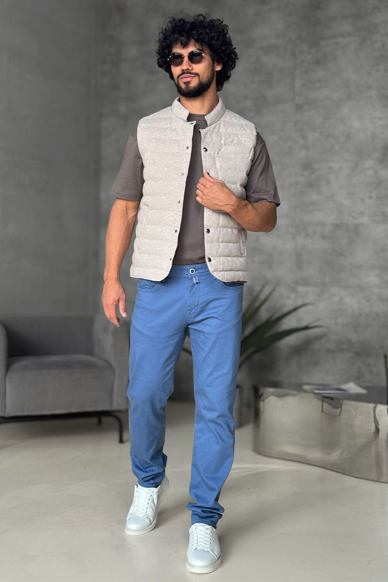 Loro Piana Мужской бежевый жилет 