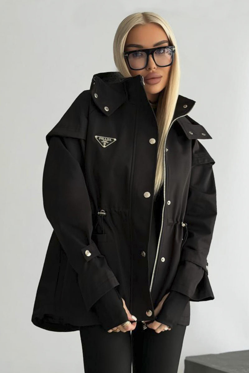 Prada Женская нейлоновая ветровка premium - Black