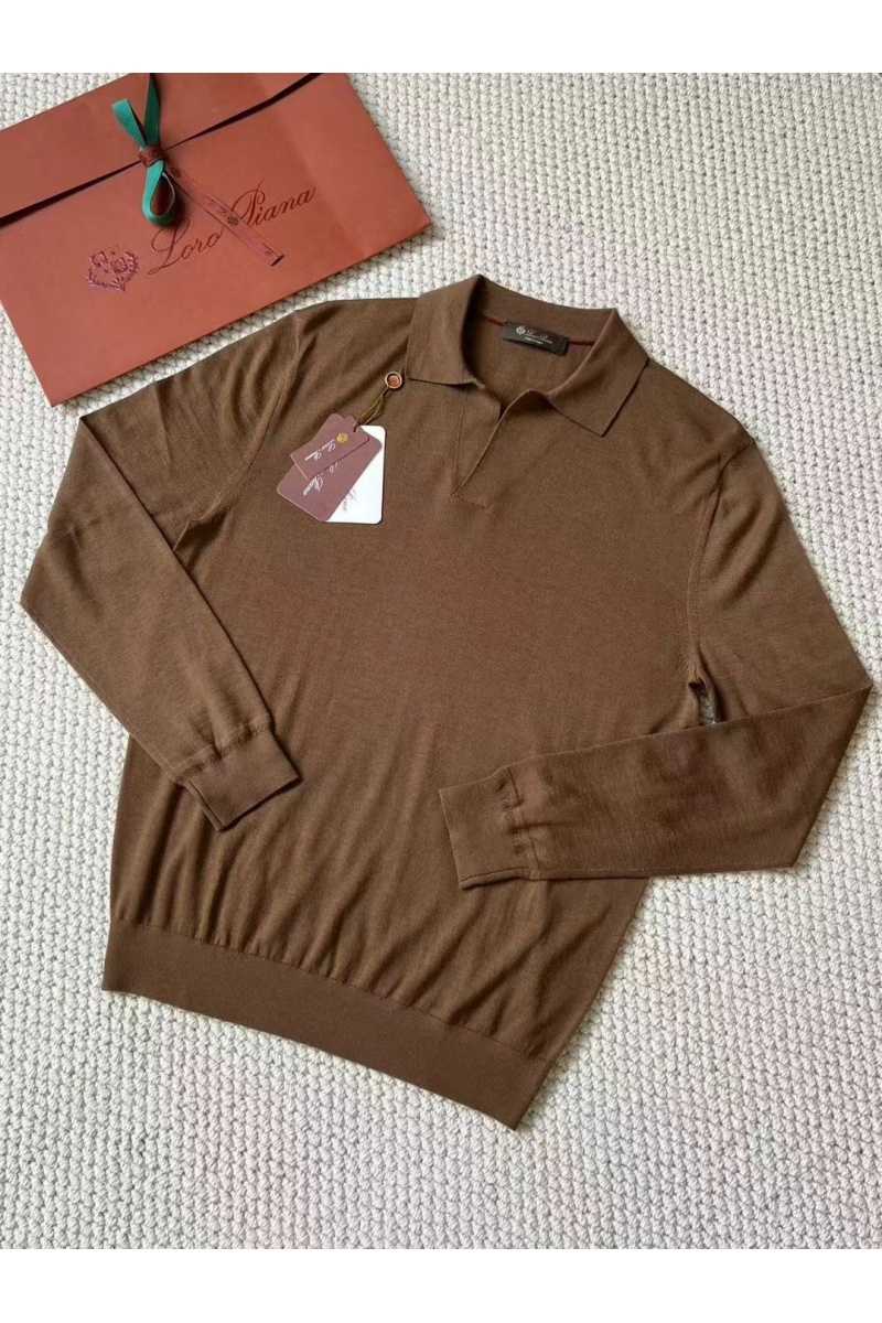 Loro Piana Поло с длинным рукавом Premium - Caramel
