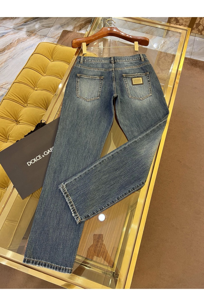 Dоlсе & Gаbbаnа Мужские синие джинсы classic fit Premium