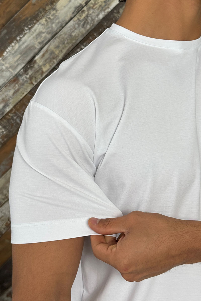 Zegna Мужская белая футболка logo-embroidered