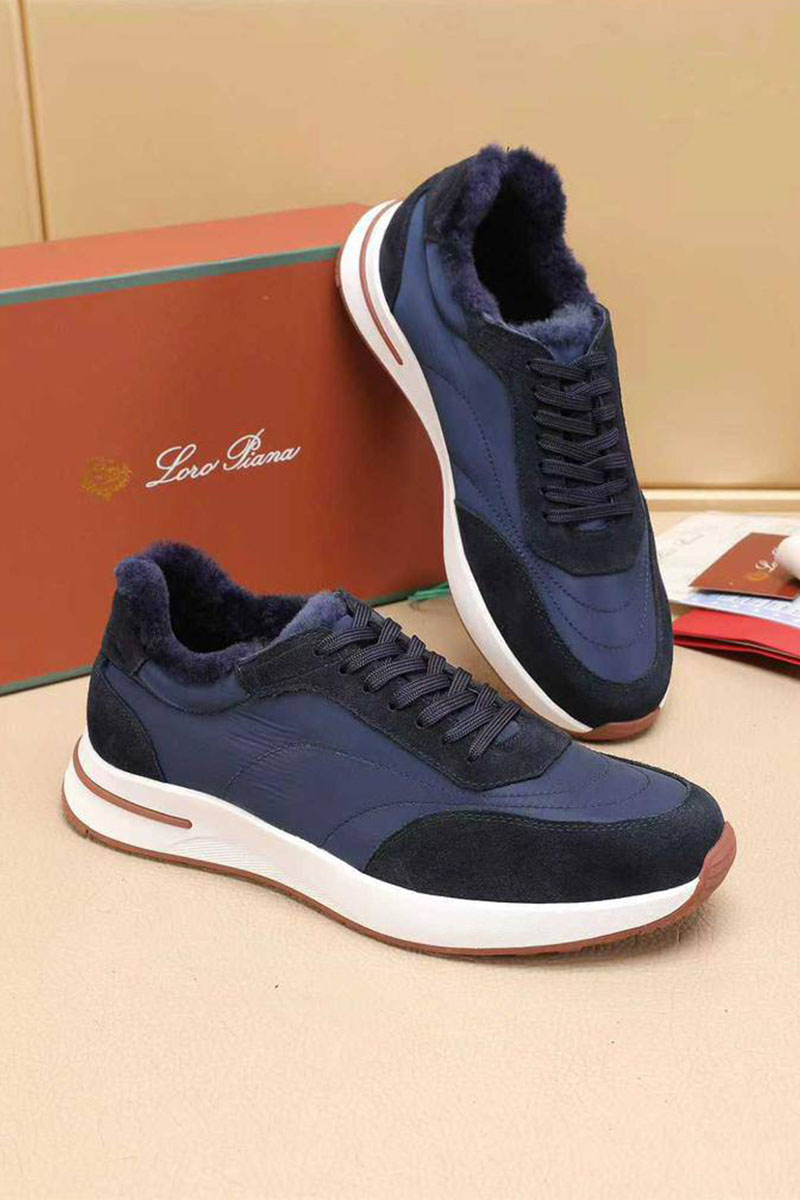 Loro Piana Кроссовки с мехом Week End Walk Evo 