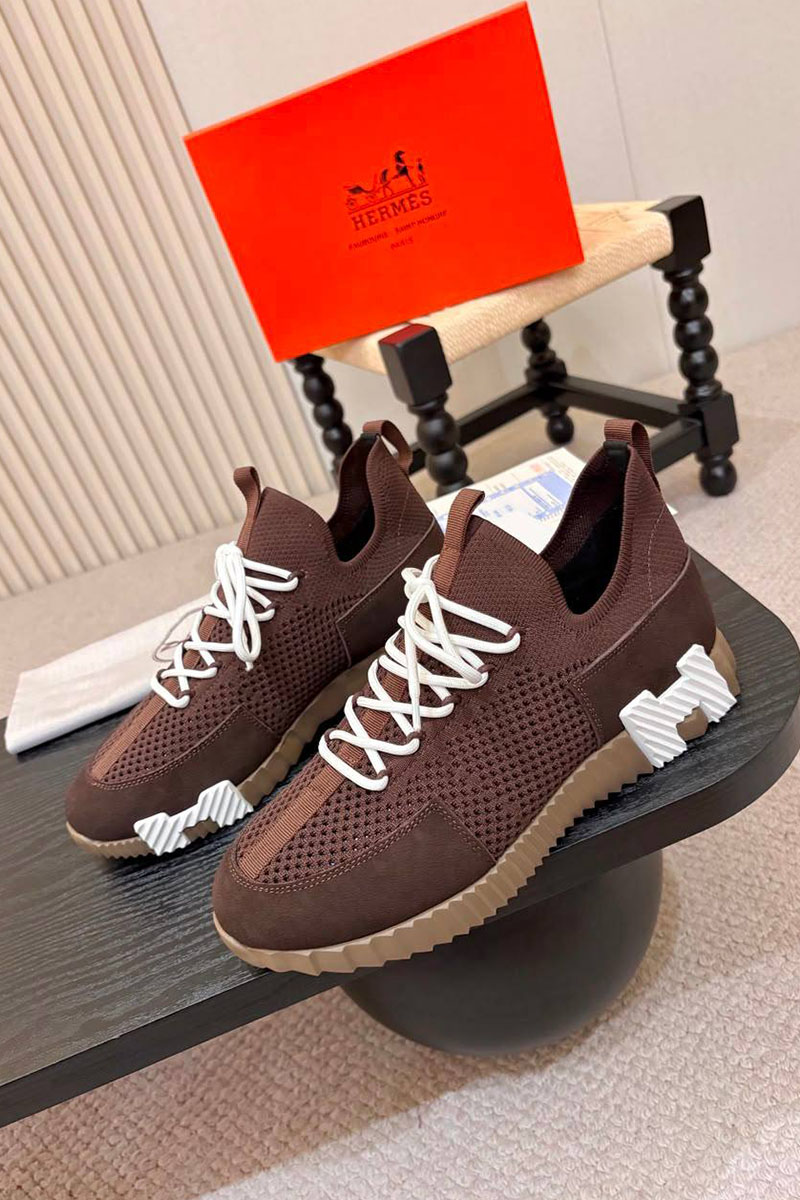 Hermes Текстильные кроссовки lift slip-on
