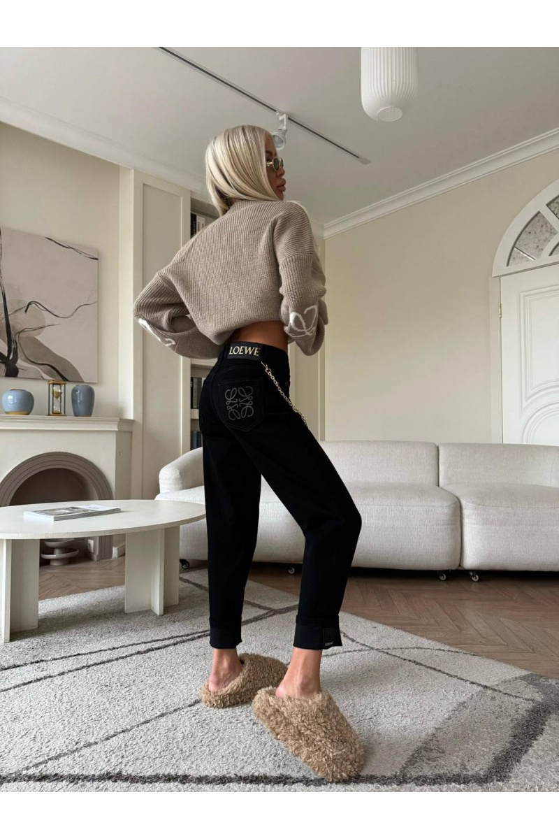 Loewe Женские чёрные джинсы 