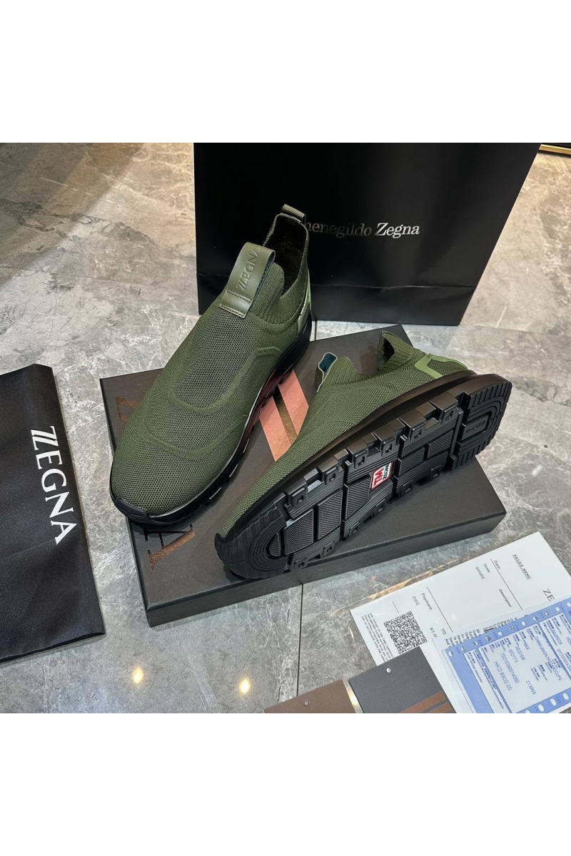Zegna Мужские текстильные кроссовки 