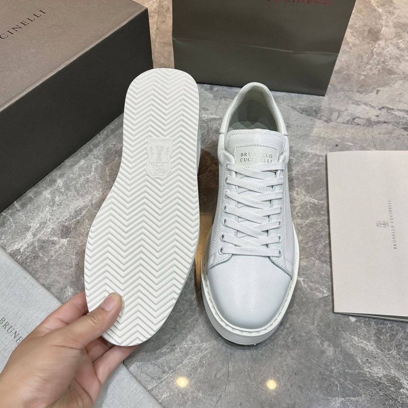 Brunеllо Сuсinеlli Мужские кроссовки grain leather - White