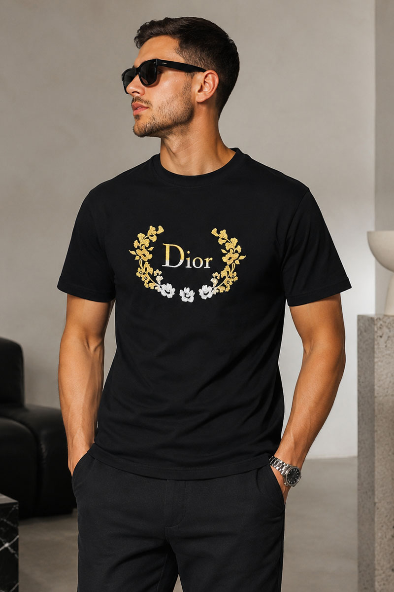 Dior Мужская чёрная футболка Ski Capsule