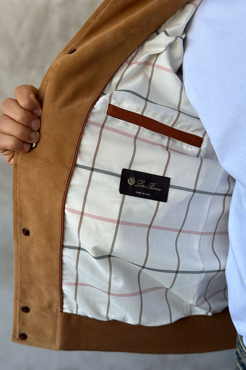 Loro Piana Мужская бежевая куртка Premium