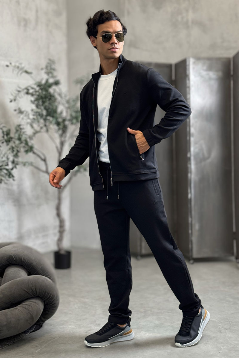 Brioni Чёрный спортивный костюм B-еmbroidery