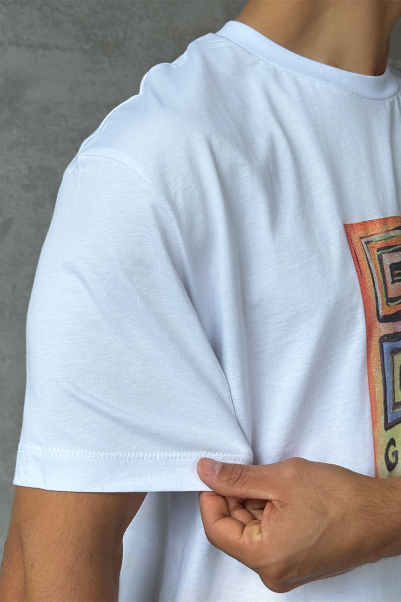 Givenchy Белая оверсайз футболка 4G Sun Print