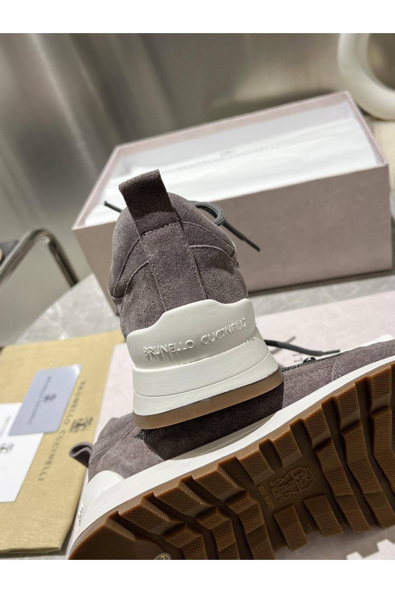 Brunеllо Сuсinеlli Женские замшевые кроссовки Monili Premium - Grey