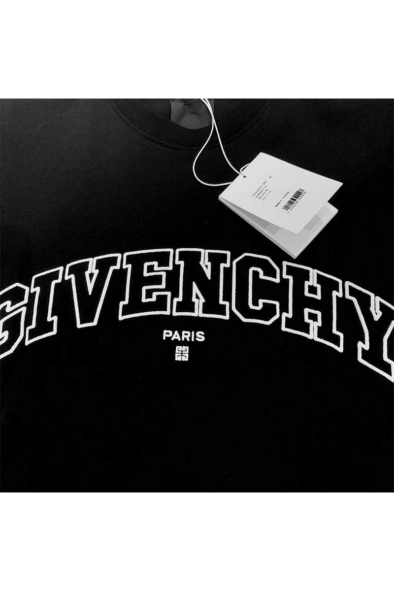 Givenchy Чёрная футболка College logo-embroidered 