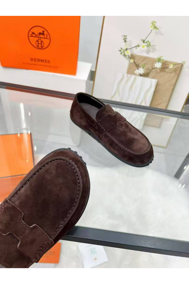 Hermes Женские замшевые лоферы 