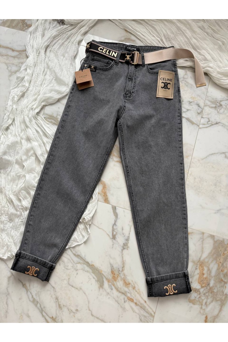 Celine Женские синие джинсы Slouchy