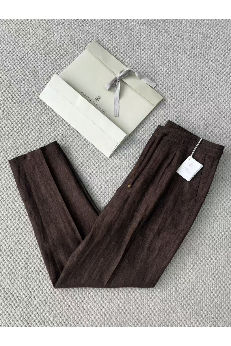 Brunеllо Сuсinеlli Льняные брюки Premium - Brown